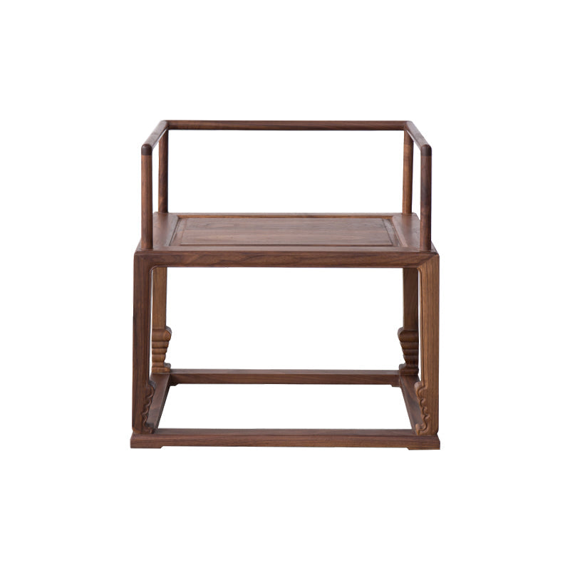 Traditional Style Dining Chair Wooden Open Back Arm Chair for Home