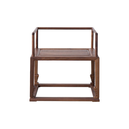 Traditional Style Dining Chair Wooden Open Back Arm Chair for Home