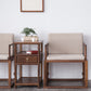 Traditional Style Dining Chair Wooden Open Back Arm Chair for Home