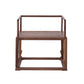 Traditional Style Dining Chair Wooden Open Back Arm Chair for Home