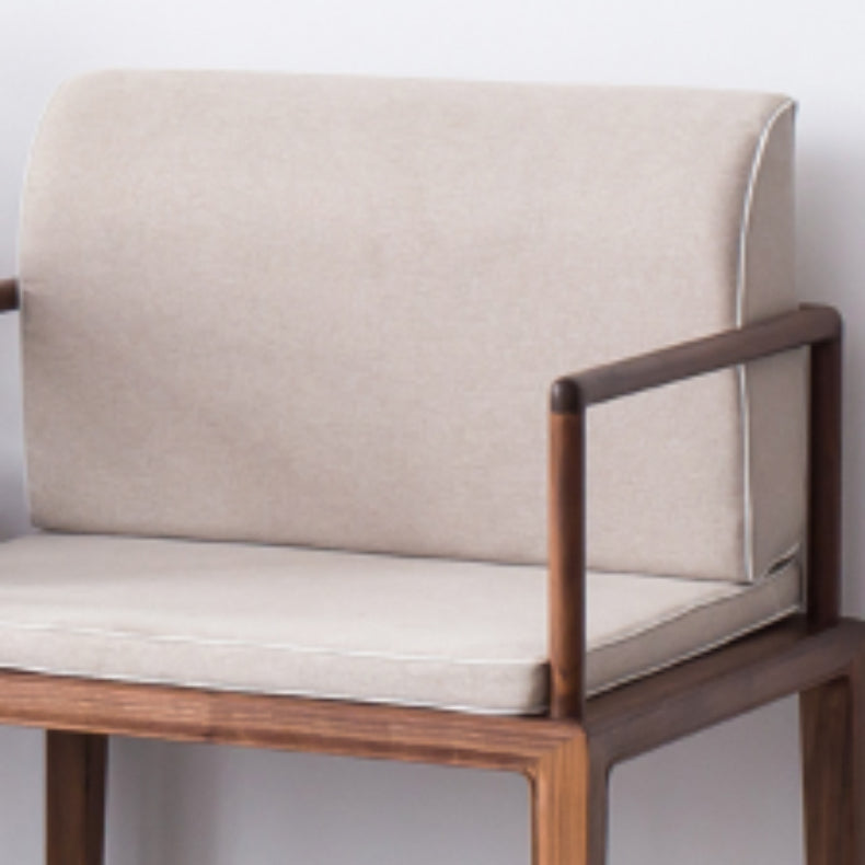 Traditional Style Dining Chair Wooden Open Back Arm Chair for Home