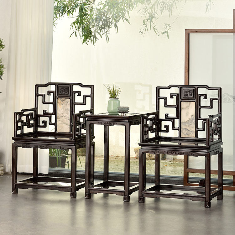 Indoor Deep Brown Dining Arm Chair Solid Wood Dining Chair for Home Clearhalo 'Dining Chairs' 'Dining Tables & Seating' 'dining_chair' 'furn' 'furn_dining_chair' 'Furniture' 'Kitchen & Dining Furniture' 7425265