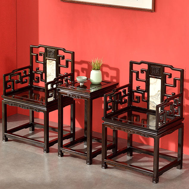 Indoor Deep Brown Dining Arm Chair Solid Wood Dining Chair for Home Clearhalo 'Dining Chairs' 'Dining Tables & Seating' 'dining_chair' 'furn' 'furn_dining_chair' 'Furniture' 'Kitchen & Dining Furniture' 7425278