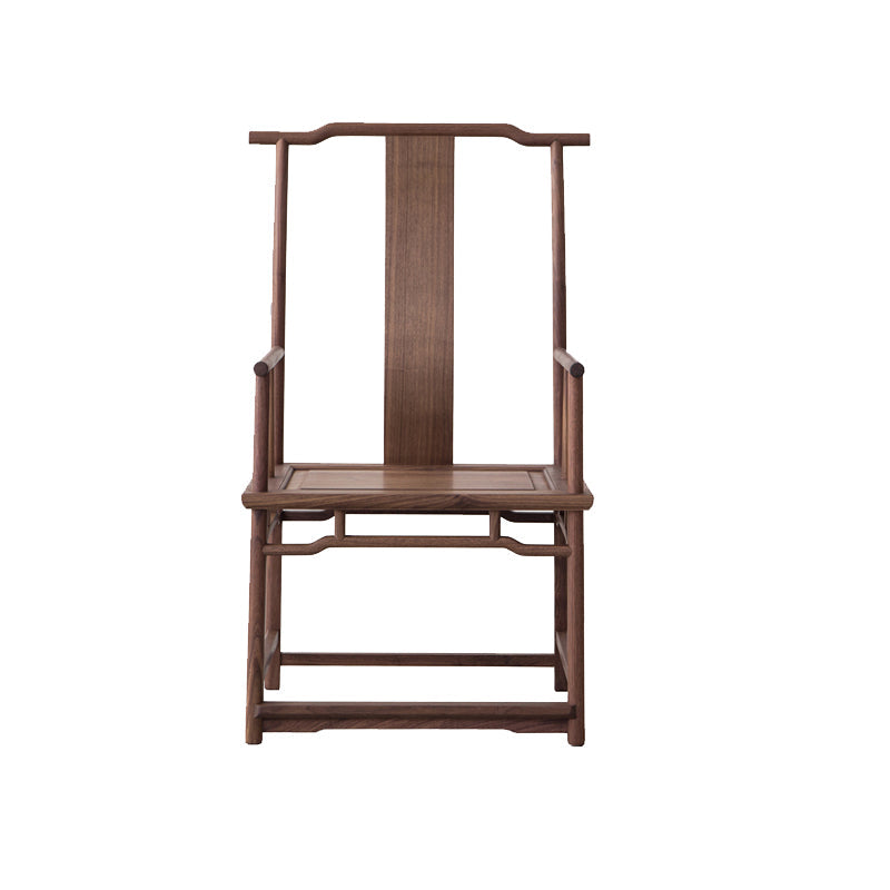 Silla de comedor de madera sólida silla de comedor de espalda tradicional con cojín