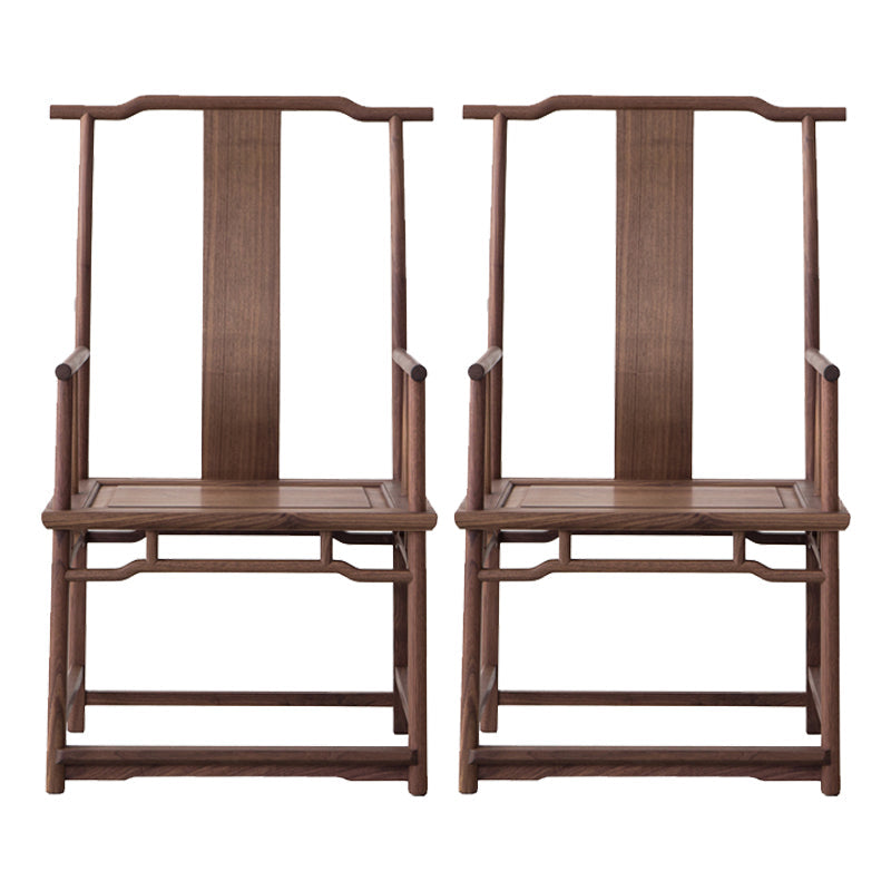 Silla de comedor de madera sólida silla de comedor de espalda tradicional con cojín