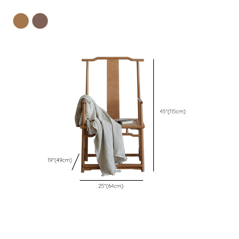 Silla de comedor de madera sólida silla de comedor de espalda tradicional con cojín