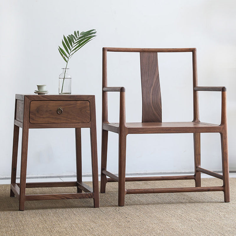 Traditionele eetkamerstoelen massief houten eetkamerstoel met kussen