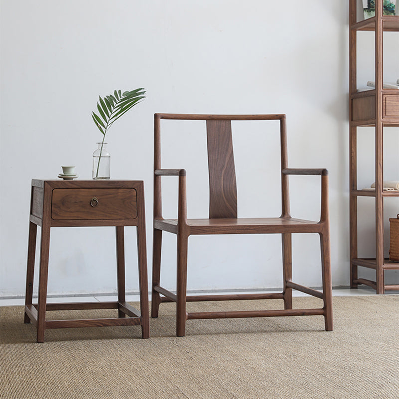 Traditionele eetkamerstoelen massief houten eetkamerstoel met kussen