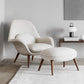 Moderner Essstuhl Leinen Parsons Armstuhl für Wohnzimmer