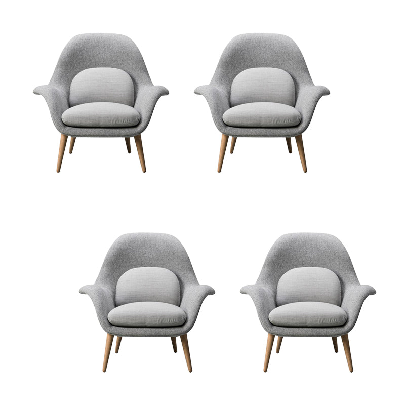 Moderner Essstuhl Leinen Parsons Armstuhl für Wohnzimmer