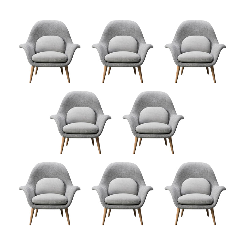 Moderner Essstuhl Leinen Parsons Armstuhl für Wohnzimmer