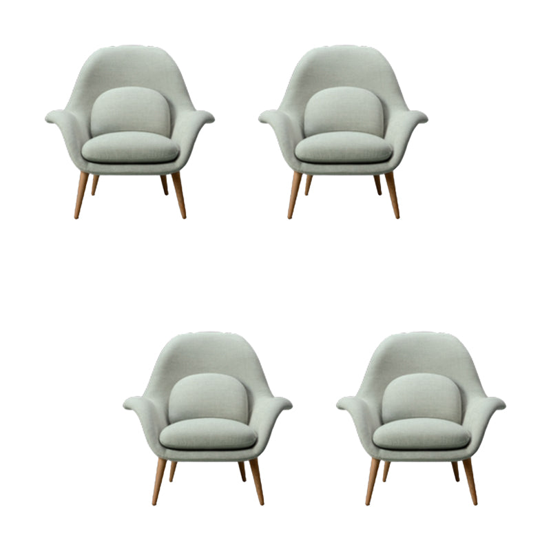 Moderner Essstuhl Leinen Parsons Armstuhl für Wohnzimmer