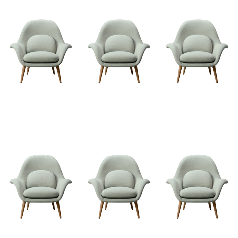 Moderner Essstuhl Leinen Parsons Armstuhl für Wohnzimmer