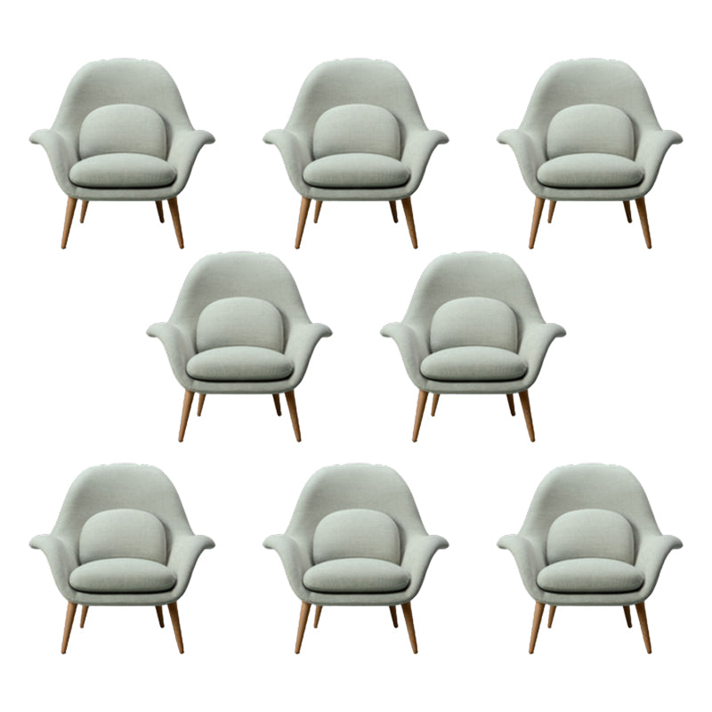 Moderner Essstuhl Leinen Parsons Armstuhl für Wohnzimmer