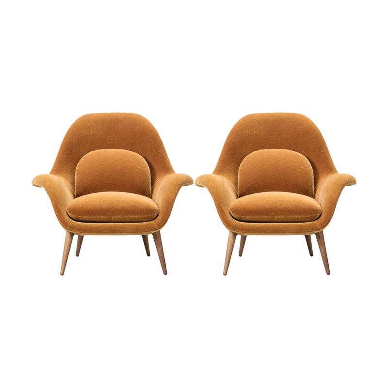 Moderner Essstuhl Leinen Parsons Armstuhl für Wohnzimmer