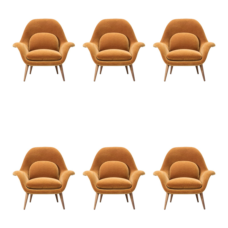 Moderner Essstuhl Leinen Parsons Armstuhl für Wohnzimmer