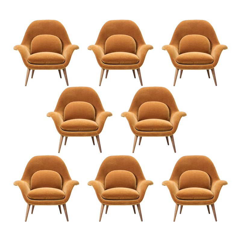 Moderner Essstuhl Leinen Parsons Armstuhl für Wohnzimmer