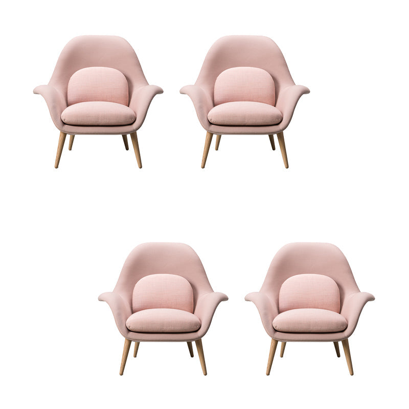 Moderner Essstuhl Leinen Parsons Armstuhl für Wohnzimmer