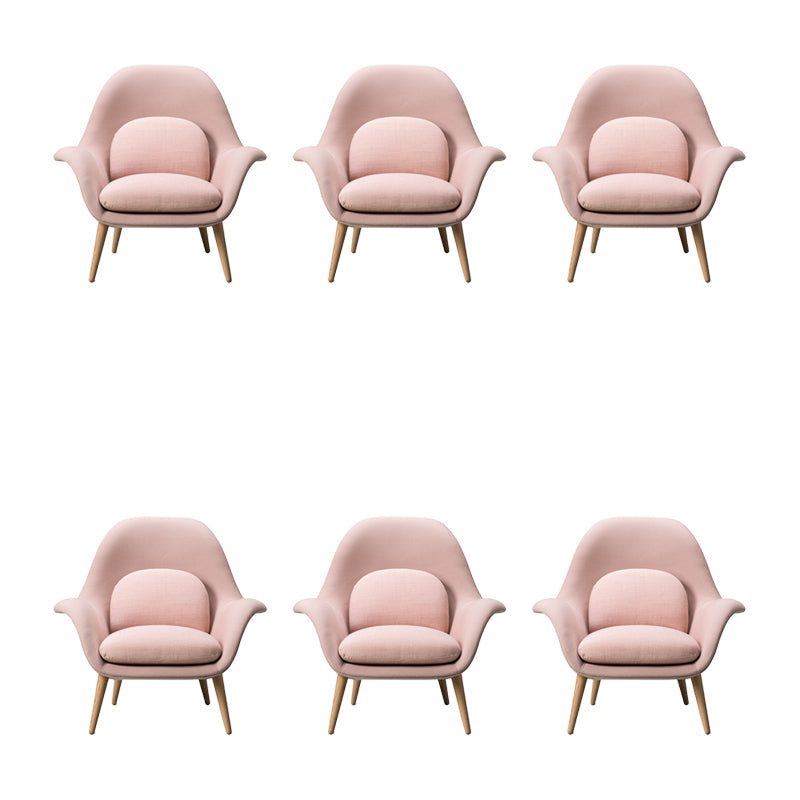 Moderner Essstuhl Leinen Parsons Armstuhl für Wohnzimmer