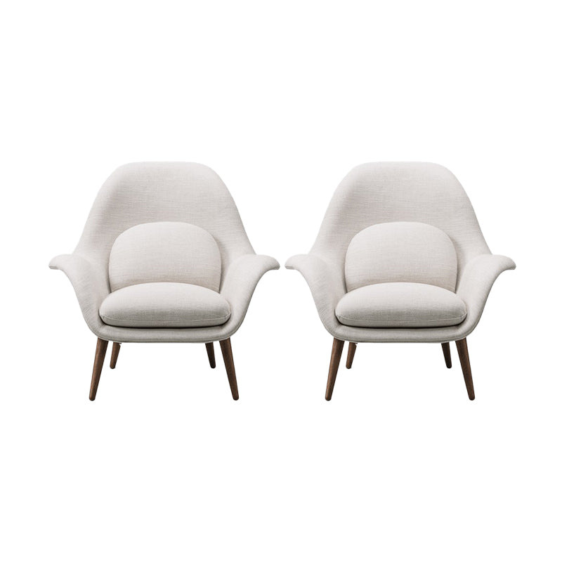 Moderner Essstuhl Leinen Parsons Armstuhl für Wohnzimmer