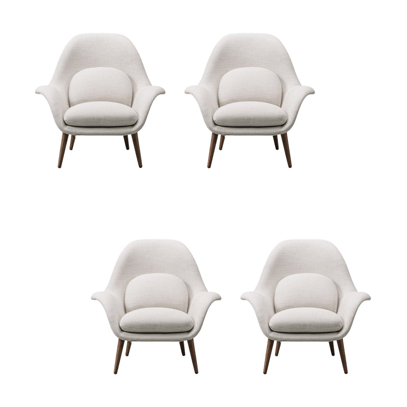 Moderner Essstuhl Leinen Parsons Armstuhl für Wohnzimmer