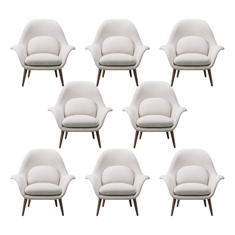 Moderner Essstuhl Leinen Parsons Armstuhl für Wohnzimmer