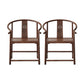 Traditional Kitchen Dining Chair Solid Wood Arm Chair with Cushion