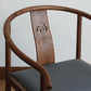 Traditional Kitchen Dining Chair Solid Wood Arm Chair with Cushion