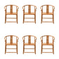 Traditional Kitchen Dining Chair Solid Wood Arm Chair with Cushion