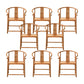 Traditional Kitchen Dining Chair Solid Wood Arm Chair with Cushion