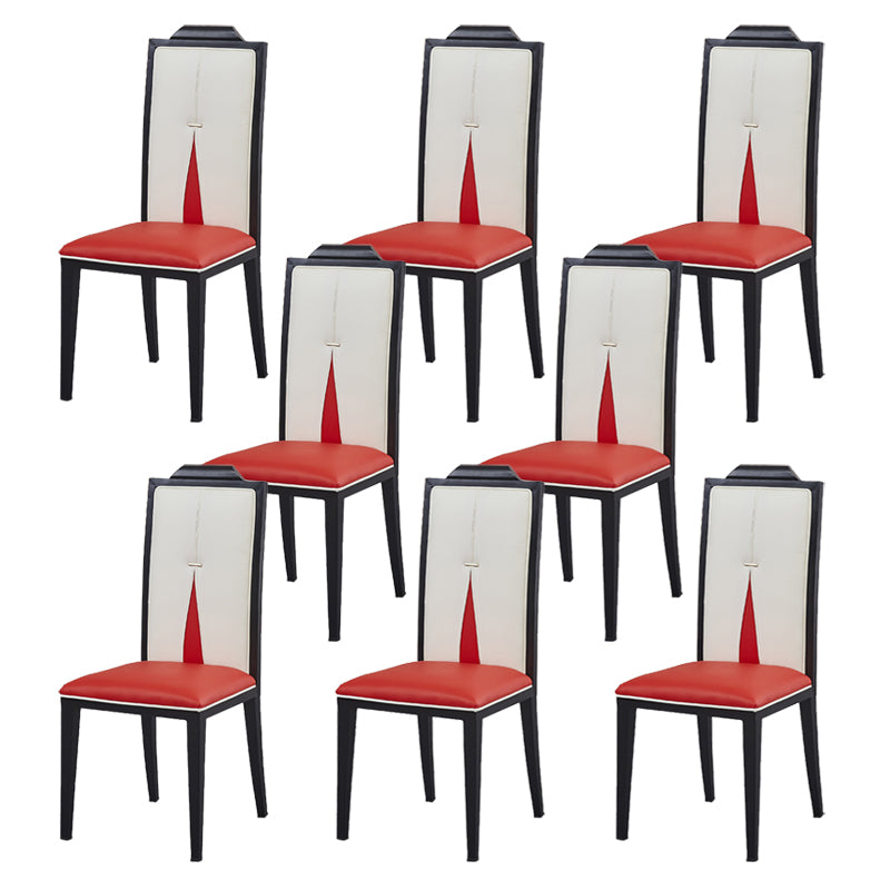 Faux Leder Esszimmerstühle Glamstil hoher Rückenstühle