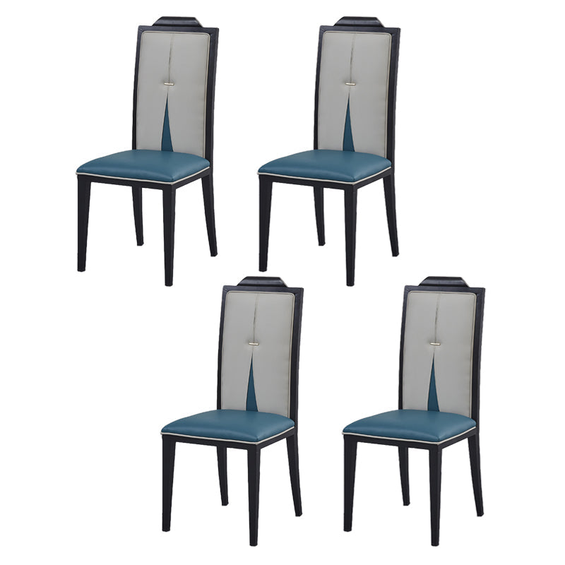 Faux Leder Esszimmerstühle Glamstil hoher Rückenstühle