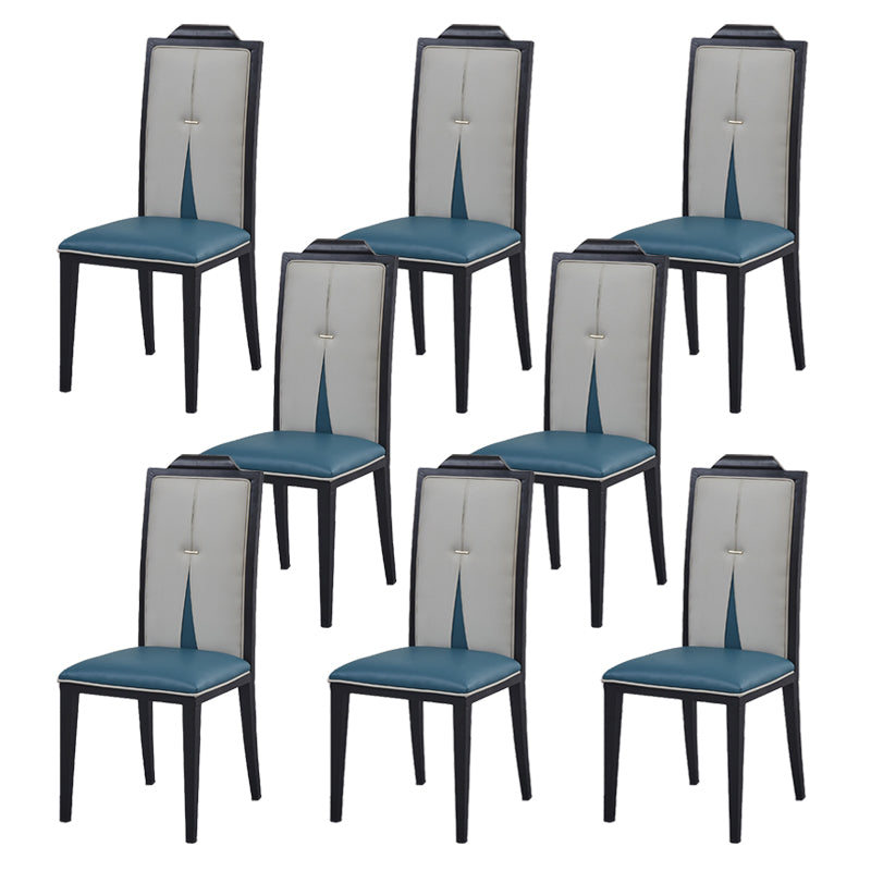 Faux Leder Esszimmerstühle Glamstil hoher Rückenstühle