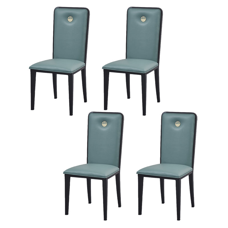 Faux Leder Esszimmerstühle Glamstil hoher Rückenstühle