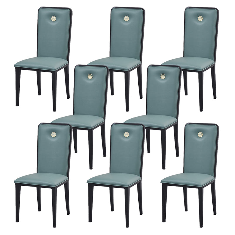 Faux Leder Esszimmerstühle Glamstil hoher Rückenstühle