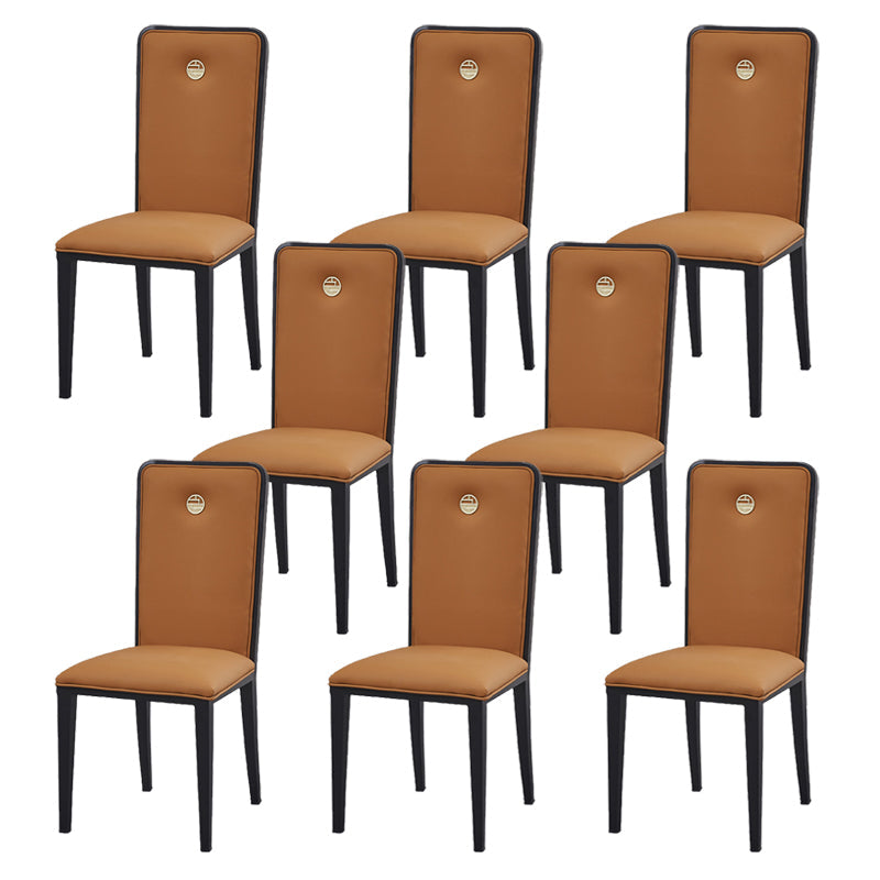 Faux Leder Esszimmerstühle Glamstil hoher Rückenstühle