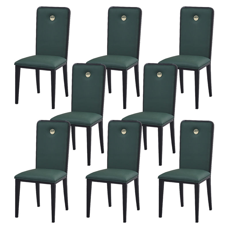 Faux Leder Esszimmerstühle Glamstil hoher Rückenstühle