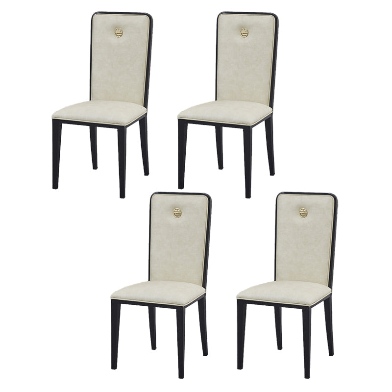 Faux Leder Esszimmerstühle Glamstil hoher Rückenstühle