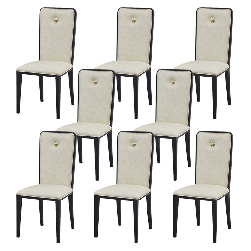 Faux Leder Esszimmerstühle Glamstil hoher Rückenstühle