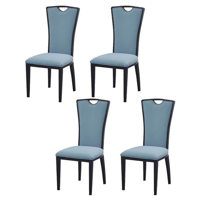 Faux Leder Esszimmerstühle Glamstil hoher Rückenstühle