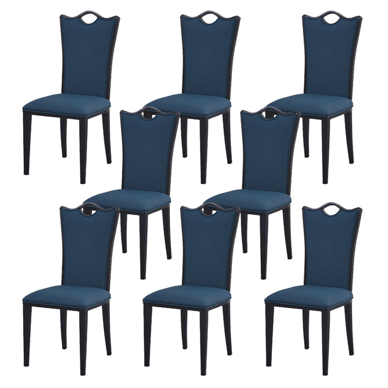 Faux Leder Esszimmerstühle Glamstil hoher Rückenstühle