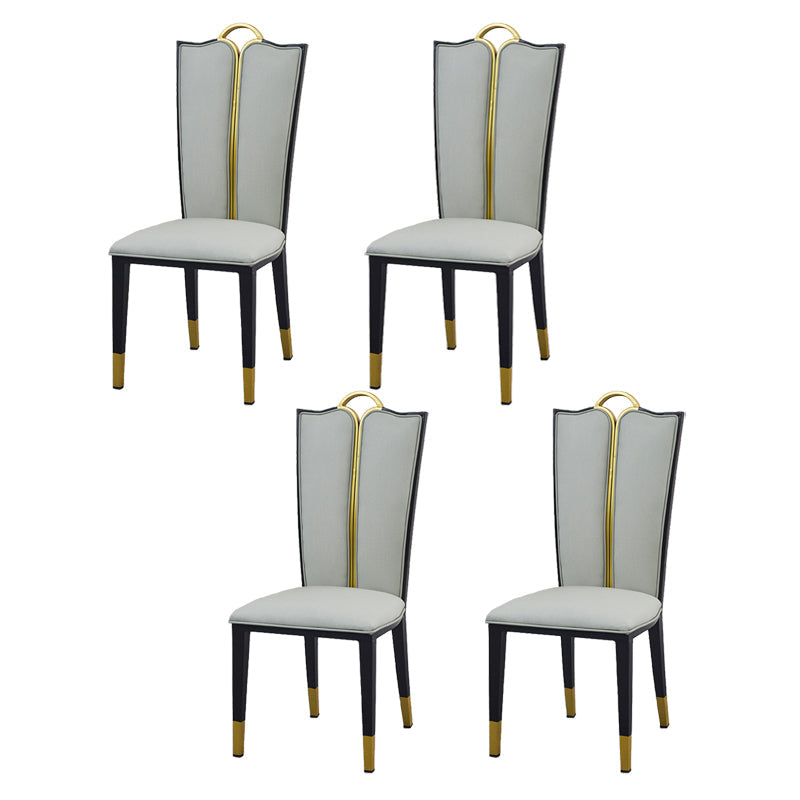 Faux Leder Esszimmerstühle Glamstil hoher Rückenstühle