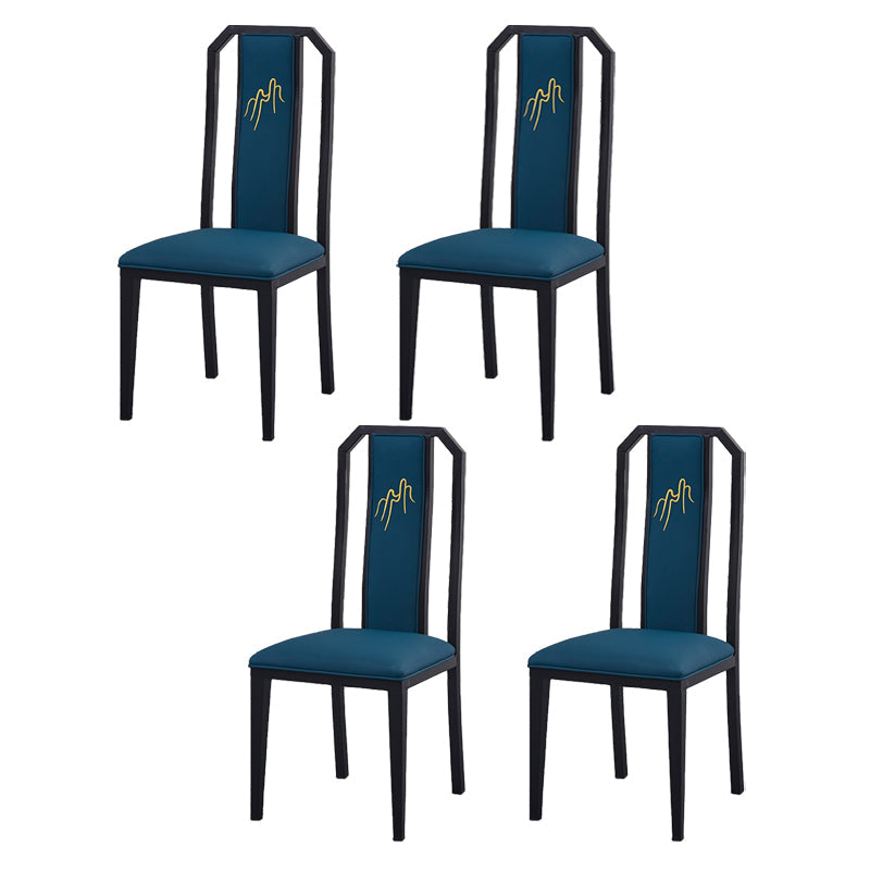 Faux Leder Esszimmerstühle Glamstil hoher Rückenstühle