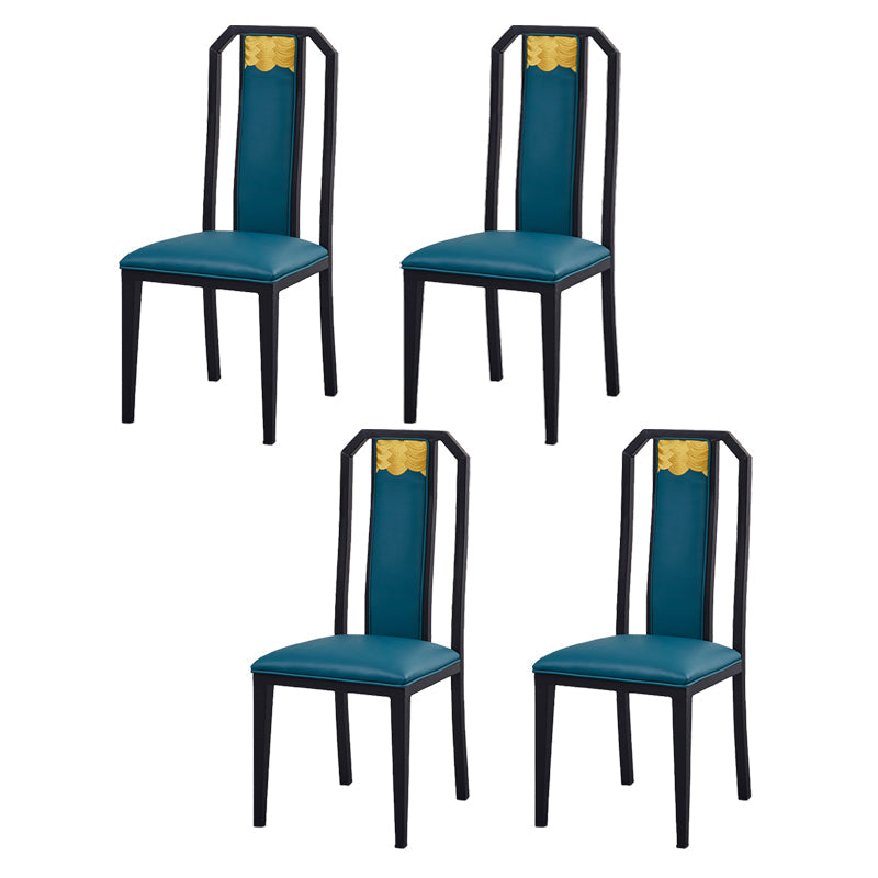 Faux Leder Esszimmerstühle Glamstil hoher Rückenstühle