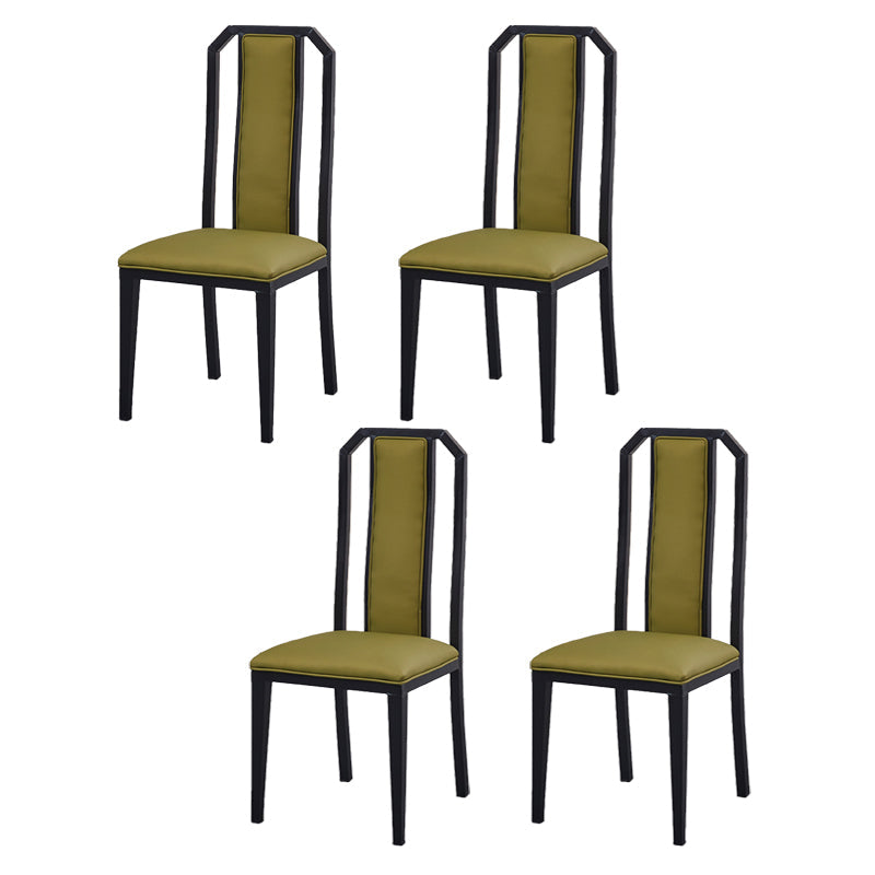 Faux Leder Esszimmerstühle Glamstil hoher Rückenstühle