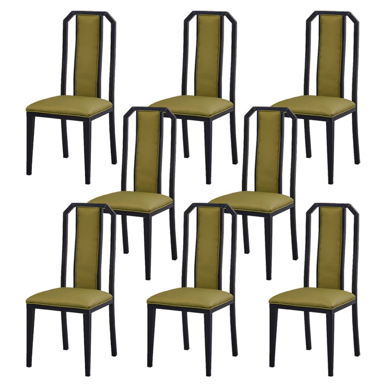 Faux Leder Esszimmerstühle Glamstil hoher Rückenstühle