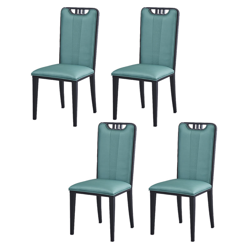 Faux Leder Esszimmerstühle Glamstil hoher Rückenstühle