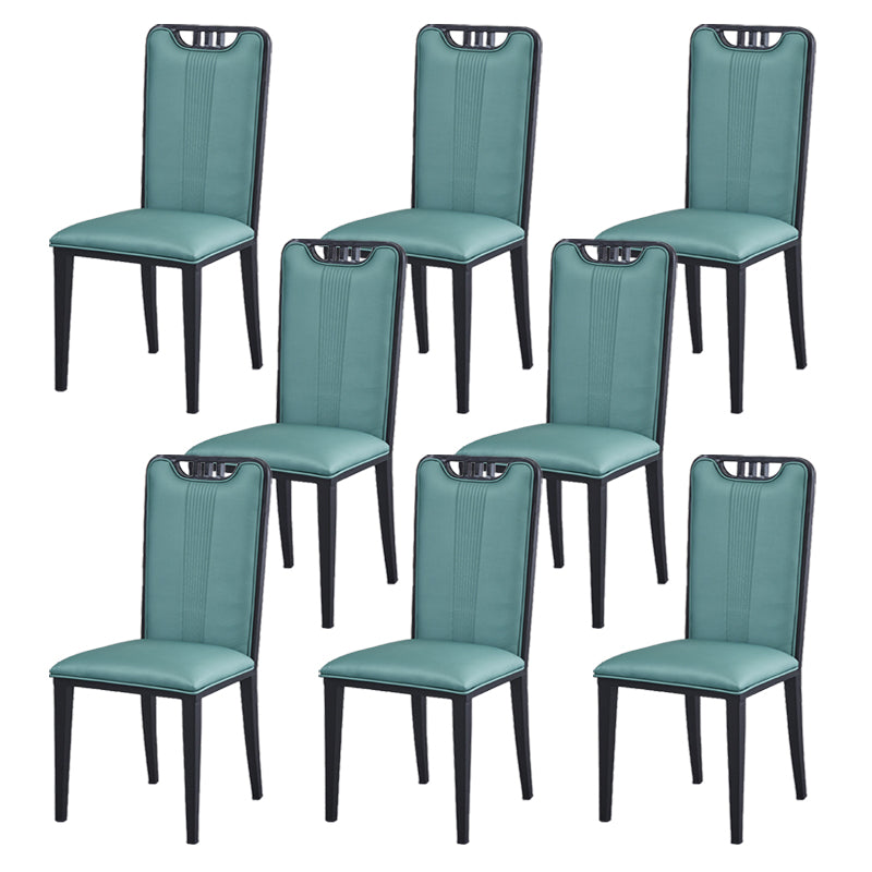 Faux Leder Esszimmerstühle Glamstil hoher Rückenstühle