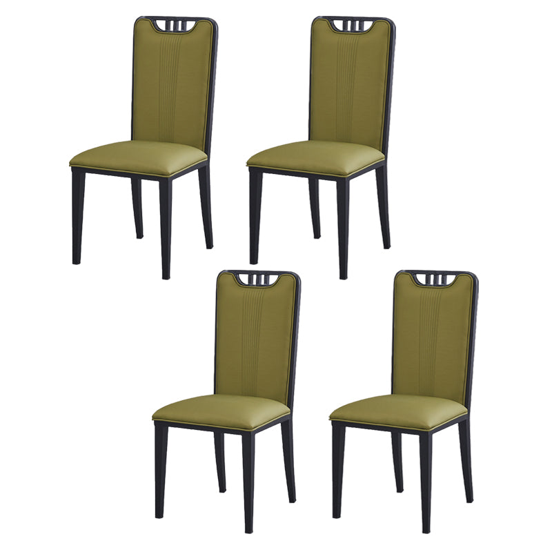 Faux Leder Esszimmerstühle Glamstil hoher Rückenstühle