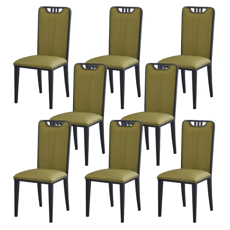 Faux Leder Esszimmerstühle Glamstil hoher Rückenstühle